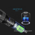 Penjual Terbaik Lumens Tinggi Berguna Kompak Luaran Kalis air USB-C Lampu suluh boleh dicas semula 5 Mod Genggam XHP50 Obor